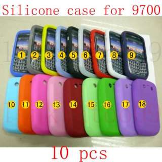 10pcs Silicone Case cover Skin for Blackberry Bold 9700  