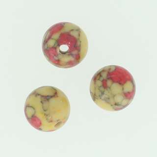 ABOUT 6MM WHEAT&BLACK&RED HOWLITE TURQUOISE LOOSE BEADS 20PCS  