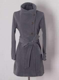 Taro Grey Black Color Large Lapel Collar Cashmere Jacket Coat S,M,L,XL 