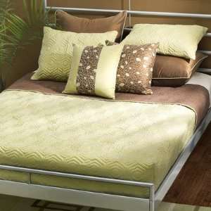 Rizzy Home BT 804 Studio Quilted Reversible Cap Bedding Set in Green 