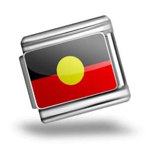 Italian Charms Original Aboriginal Flag region Australia Bracelet 