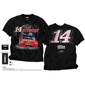 Tony Stewart #14 NASCAR 2012 Office Depot Night Line T Shirt, size 2XL