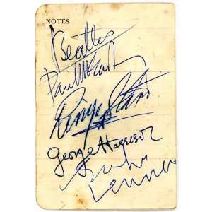 The Beatles 1963 Note Autograph   Historical Documents   Signed   RP 