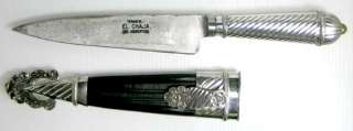 Silver Nickel & Leather Gaucho KNIFE FACON 