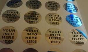   PRINTED ROUND TAMPER PROOF SECURITY STICKERS LABELS SEALS  