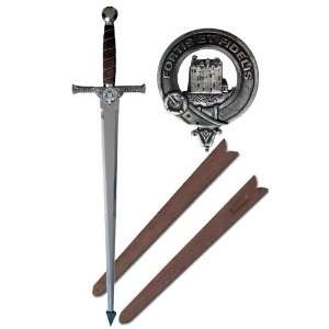  Macleod Sword w/Clan MacLachlan Crest (Fortis Et Fideli 