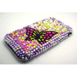 iPhone 3G 3GS Butterfly Ruby Crystal Rhinestone Bling Bling Back Case 