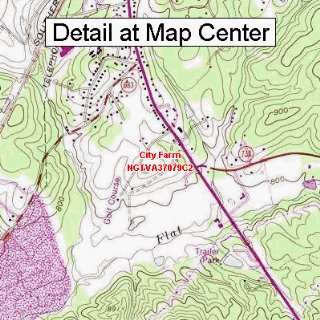 USGS Topographic Quadrangle Map   City Farm, Virginia (Folded 