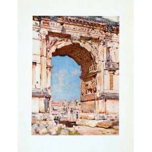  Print Arch Titus Rome Italy Historical Landmark Architecture City 