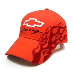  Chevrolet Red Racing Ghost Flame Baseball Cap Automotive