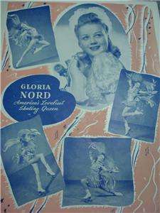 SKATING VANITIES OF 1946 Program Gloria Nord GGA Pinup  
