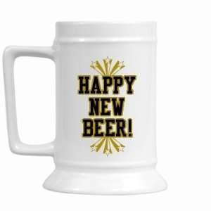  Happy New Beer Custom 16oz Ceramic Stein Kitchen 