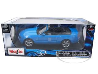   car model of 2010 Ford Mustang GT Convertible Blue die cast car by