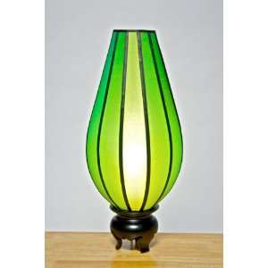  Large Serenity Lotus Silk Table Lamp   Green: Home 