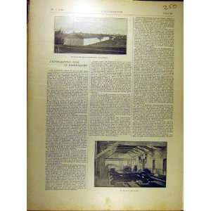  1901 Experimental Dock Bremerhaven Canal French Print 