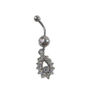  Teardrop Rhinestone Charm (14 Gauge)   Body Jewelry (1 pc): Jewelry