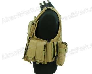 Molle Airsoft Tactical Strike Plate Carrier Vest Tan3  