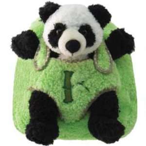  Kids Green Backpack With Panda Stuffie  Affordable Gift 