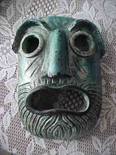  Art Pottery Mask by W Neat Cool Folk Art to Decorate Big Mouth Made 