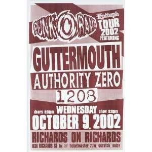  Guttermouth Boulder Colorado Original Rock Gig Poster 