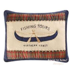  Fishing Tours Canoe Pillow: Home & Kitchen