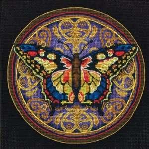   Petite Ornate Butterfly Counted Cross Stitch Kit: 6x6: Electronics