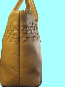 FALOR Le BORSE ITALY Chocolate Hand Woven Nappa Leather NEW Tote 