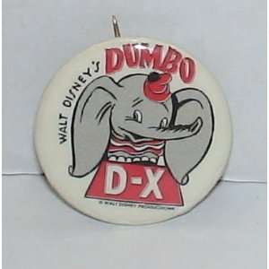 1 Disney Dumbo D x Vintage Promotional Button Everything 