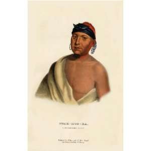 PEAH MUSKA, a Musquakee Chief McKenney Hall Indian Print  