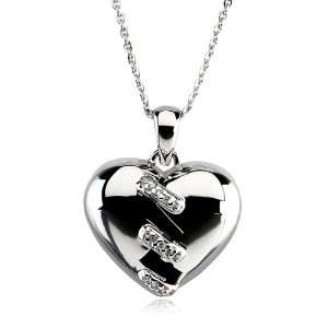  Broken Heart Necklace in Sterling Silver: Deborah Birdoe 