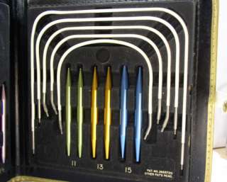Vintage Boye Circular Knitting Needles Set Round Knit Old Case 9 Sizes 