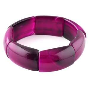 Natural Purple Agate Stone Stretchy Fashion Bracelet 