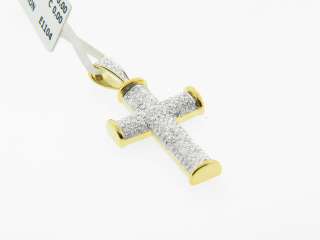 14k White Gold 1.20ct Diamond Cross Unisex Pendant #42646Y  
