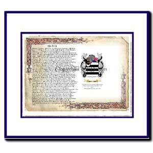  Buckton Coat of Arms/ Family History Wood Framed: Home 