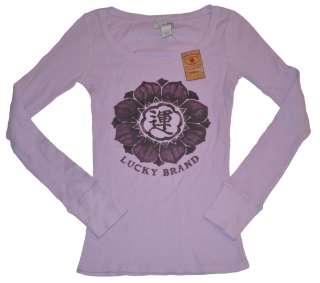 LUCKY BRAND Womens Thermal t Shirt l/s Top New S M L XL  