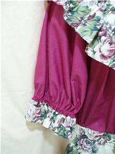 THIS IS A HANDMADE SQUARE DANCE OUTFIT IN A PRETTY FUCHSIA SOLID COLOR 