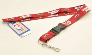 NEW Official Miami Heat NBA Basketball Lanyard Keychain RED 22 FREE 