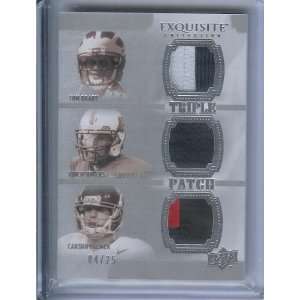  2010 UD Exquisite Collection Triple Patch Tom Brady & Philip 