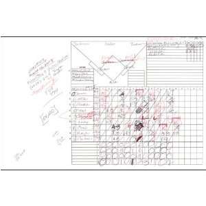 Suzyn Waldman Handwritten/Signed Scorecard Royals at Yankees 8 16 2008