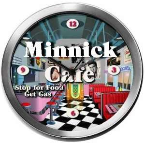  MINNICK 14 Inch Cafe Metal Clock Quartz Movement Kitchen 