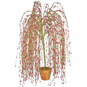  Large Red Faux Weeping Willow Berry Tree: Home & Kitchen