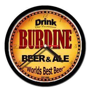  BURDINE beer and ale cerveza wall clock: Everything Else