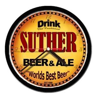  SUTHER beer and ale cerveza wall clock: Everything Else