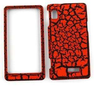  MOTOROLA DROID 2 A955 Burn Orange Egg Crack, Leather 