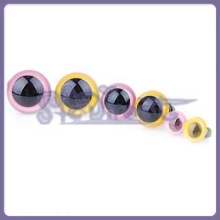 Mix Size Color Safety Plastic Eyes Plush Toy Bear 48pcs  