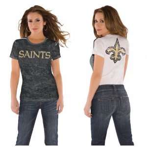  New Orleans Saints Womens Superfan Burnout Tee from Touch 