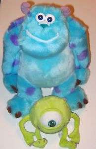 Disney movie Monsters Inc. Sulley and Mike Plush Toys  