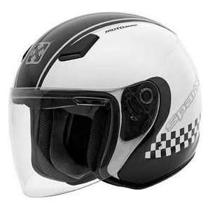  SPARX FC 07 ENSIGN OPEN FACE STREET HELMET WHITE/BLACK LG 