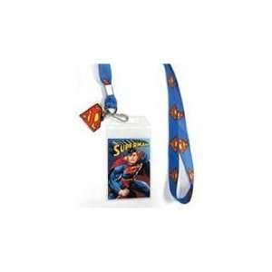 Superman Logo Lanyard with Rubber Charm