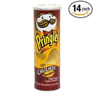 Pringles Potato Crisps, Chili Cheese, 5.75 Ounce Packages (Pack of 14 